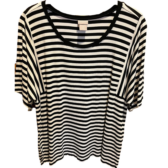 Chico's Tops - 175. WOMENS CHICO’S 2/L DETAIL TOP
